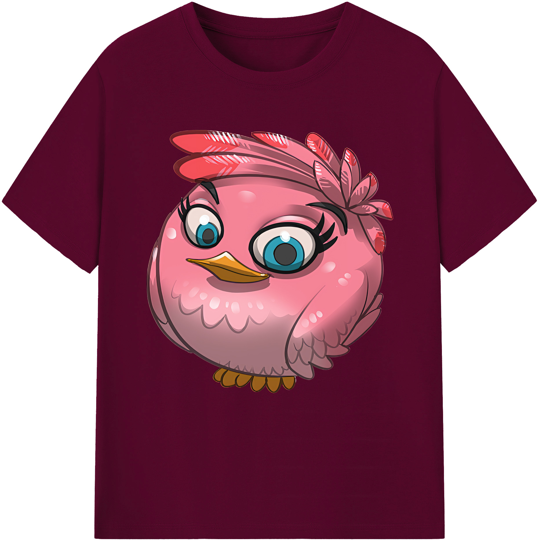 （画像用） Angry Birds アングリーバード レディースカジュアルプリントTシャツ（綿100％）